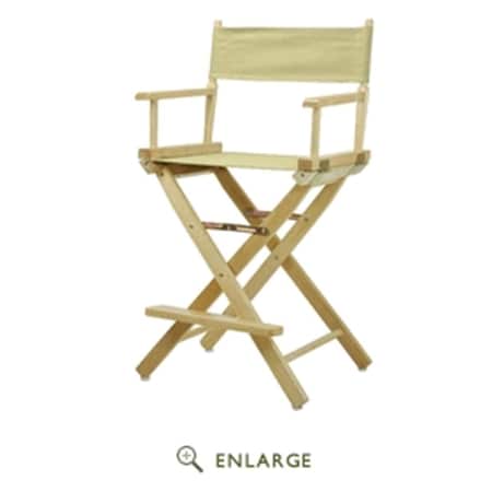 Betterbeds 220-00-021-24 24 in. Directors Chair Natural Frame with Tan Canvas BE4268157